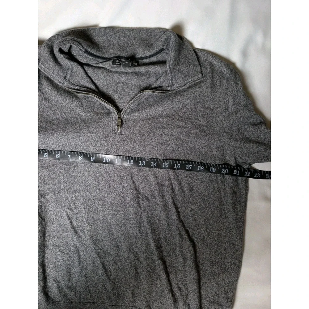 Banana Republic Sweater Mens XL Gray 1/4 Zip Pima Cotton Cashmere Pullover